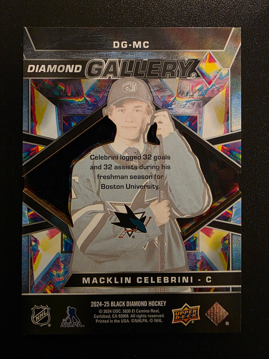 2024-25 Upper Deck Black Diamond - Diamond Gallery - Macklin Celebrini #DG-MC RY