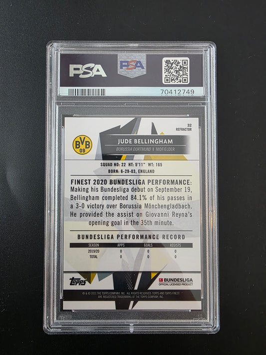 2020-21 Topps Finest Bundesliga - Refractor - Jude Bellingham #32 PSA10 RC