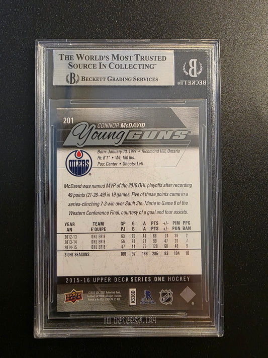 2015-16 Upper Deck Young Guns - Connor McDavid #201 RC BGS 9