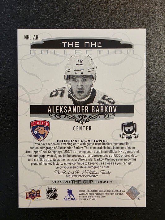 2019-20 Upper Deck The Cup - The NHL Collection Autographs - Aleksander Barkov #NHL-AB /25