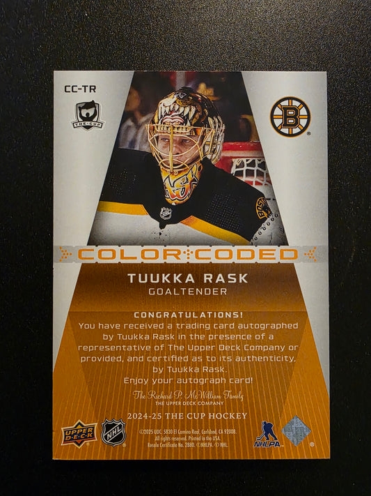 2024-25 Upper Deck The Cup - Color Coded - Tuukka Rask #CC-TR /35