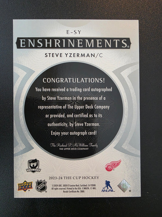 2023-24 Upper Deck The Cup Enshrinements Steve Yzerman #E-SY /25