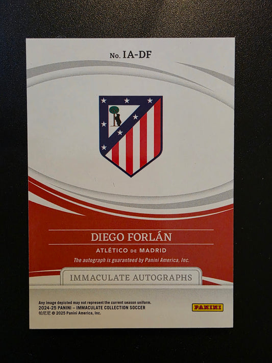 2024-25 Panini Immaculate Collection - Immaculate Autographs - Sapphire - Diego Forlán #AI-DF /10