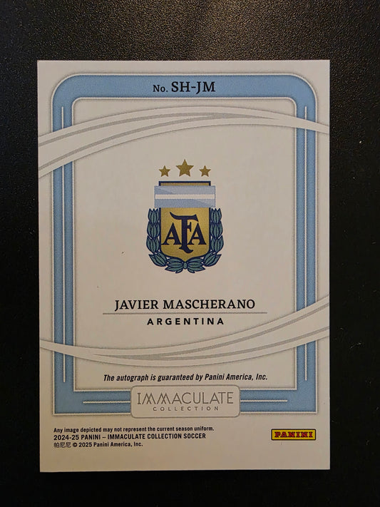 2024-25 Panini Immaculate Collection - Shadowbox Signatures - Javier Mascherano #SH-JM /49