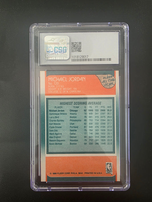 1988-89 Fleer - Fleer All Star Team - Michael Jordan #120 CSG 5.5