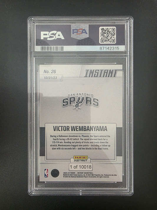2023-24 Panini Instant - Victor Wembanyama #26 /10018 PSA 9 RY
