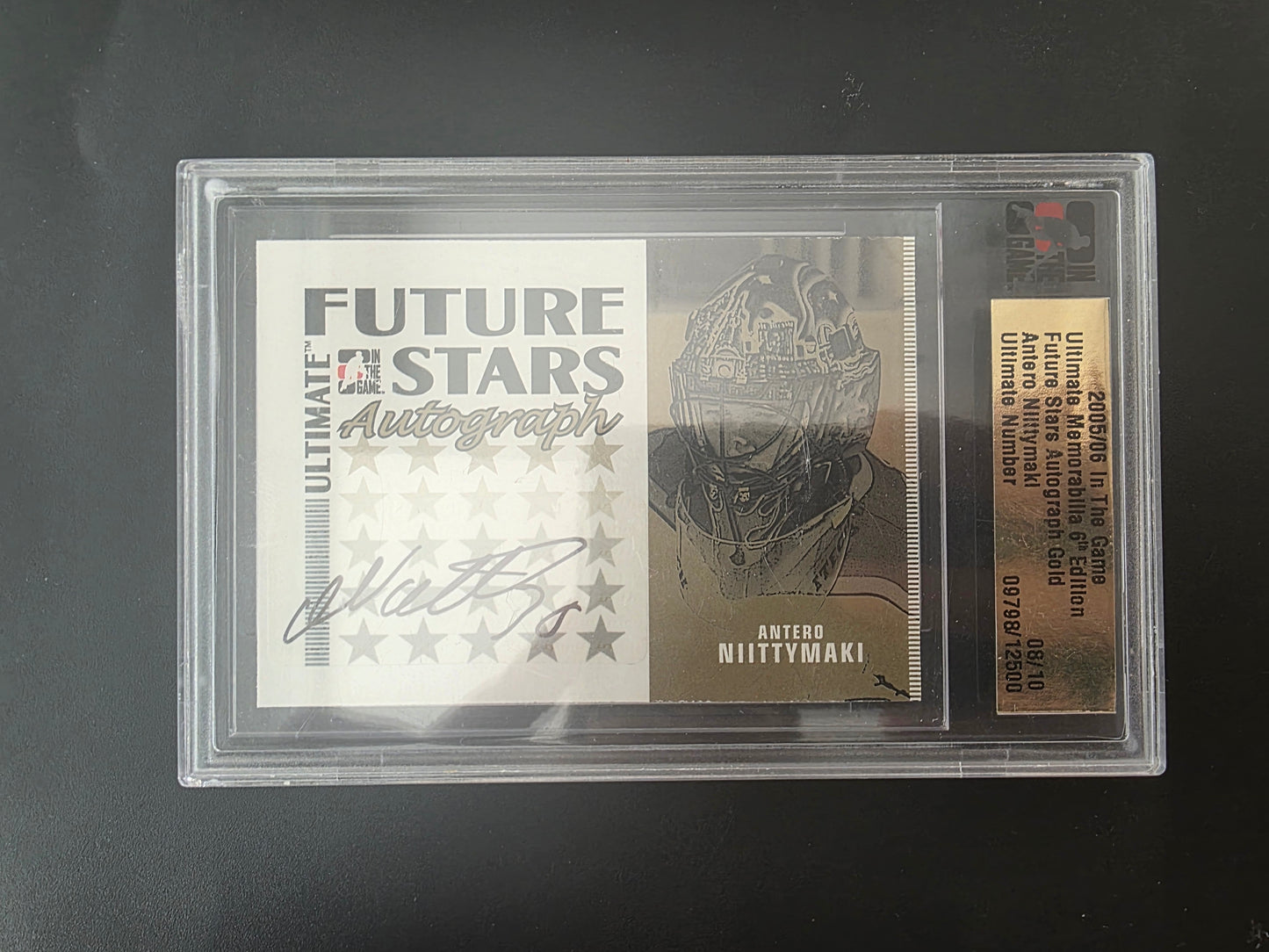2005-06 In the Game Ultimate Memorabilia 6th Edition - Future Stars Autograph - Gold - Antero Niittymaki /10
