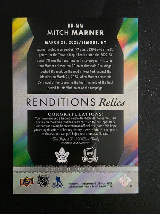 2022-23 Upper Deck The Cup - Renditions Relics - Mitch Marner #RR-MM