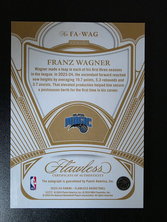 2023-24 Panini Flawless - Flawless Autographs - Franz Wagner #FA-WAG /25
