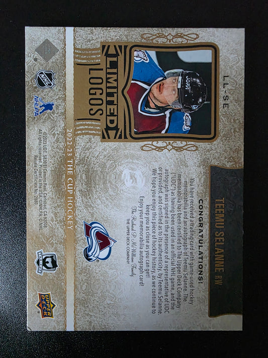 2022-23 Upper Deck The Cup - Limited Logos - Teemu Selanne #LL-SE /25