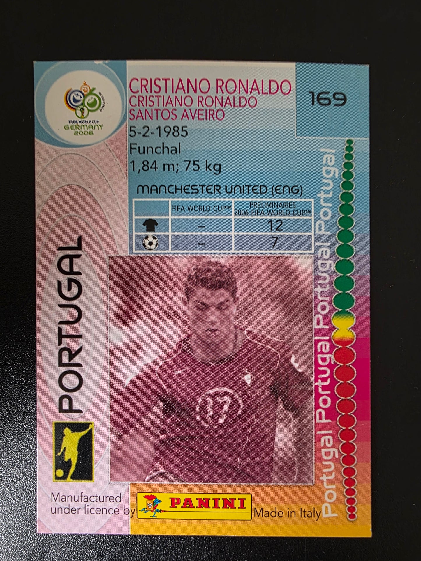 2006 Panini FIFA World Cup Germany - Cristiano Ronaldo #169 Huom. KATSO KUNTO!