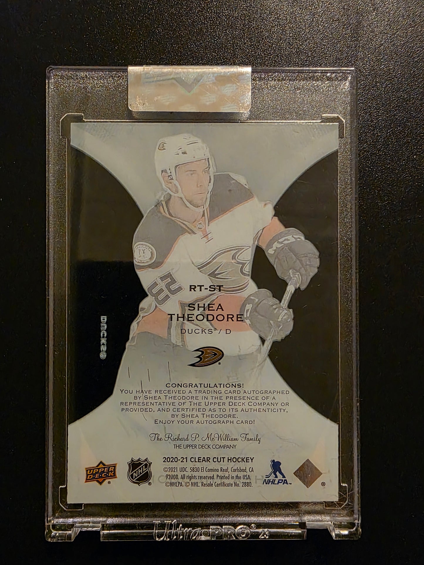 2023-24 Upper Deck Clear Cut - 2020-21 Update Rookie Tribute Autos - 2015-16 The Cup Rookies - Shea Theodore #RT-ST