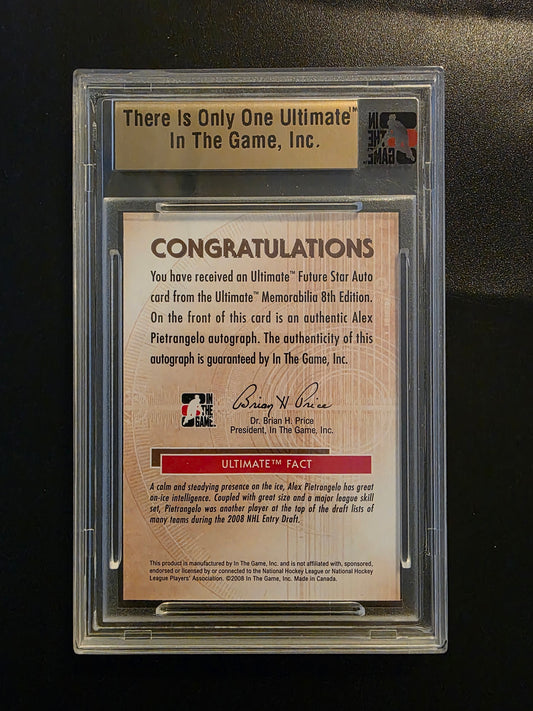 2007-08 In the Game Ultimate Memorabilia 8th Edition - Future Star Autographs - Silver - Alex Pietrangelo /40 PRC