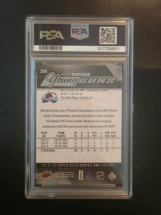 2015-16 Upper Deck Young Guns - Mikko Rantanen #206 PSA9 RC