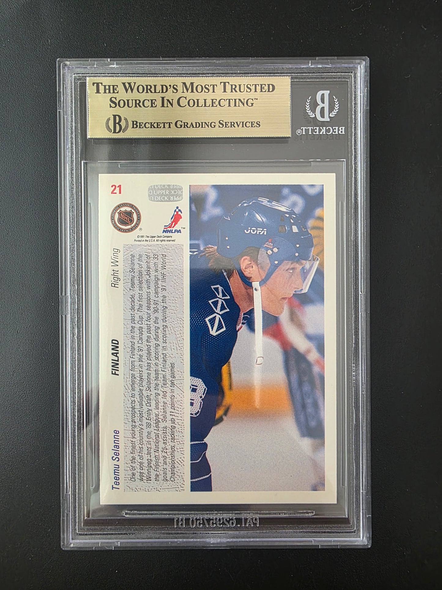 1991-92 Upper Deck - Teemu Selanne #21 BGS 9.5 True Gem RC