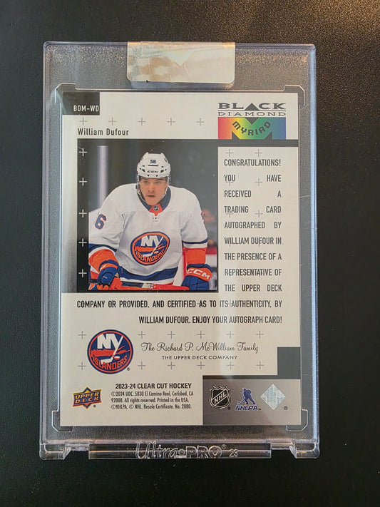 2023-24 Upper Deck Clear Cut - 1998-99 Black Diamond Myriad - Rookies - William Dufour #BDM-WD RY