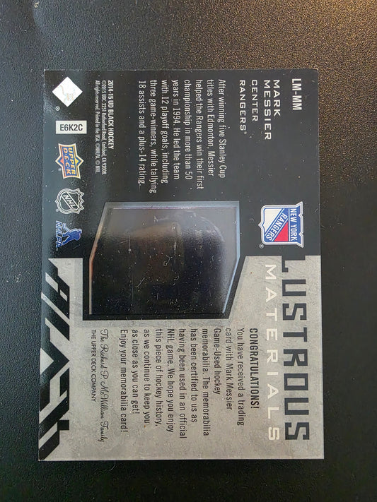 2014-15 Upper Deck Ice - UD Black Lustrous Materials - Mark Messier #LM-MM
