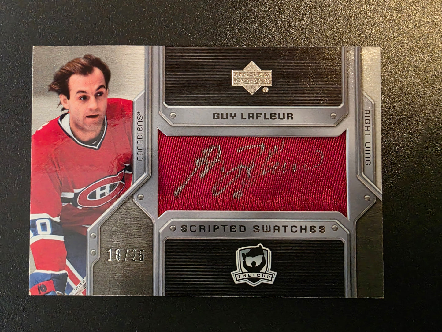 2006-07 Upper Deck The Cup - Scripted Swatches - Guy Lafleur #SS-GL /25