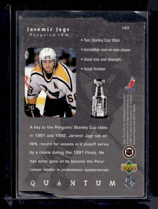 1998-99 Upper Deck - Lord Stanley's Heroes - Die-Cut Quantum - Jaromir Jagr #LS3 /2000