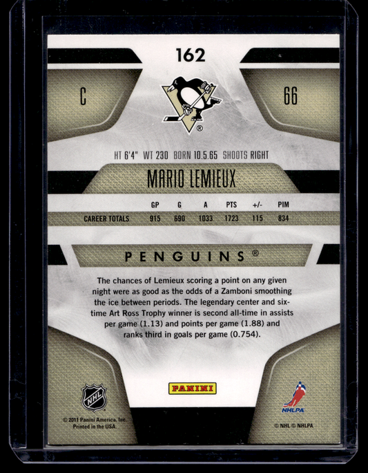 2011-12 Panini Certified - Totally Silver - Immortals - Mario Lemieux #162