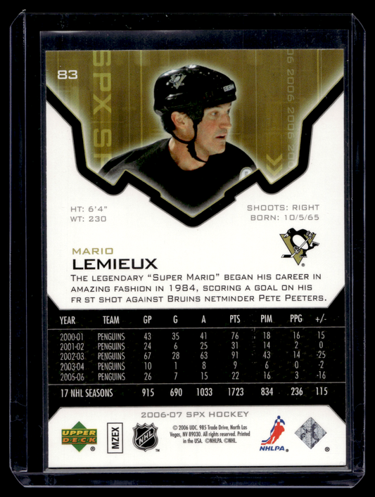 2006-07 Upper Deck SPx - Mario Lemieux #83