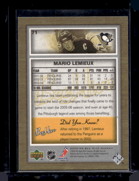 2005-06 Upper Deck Bee Hive - Mario Lemieux #71