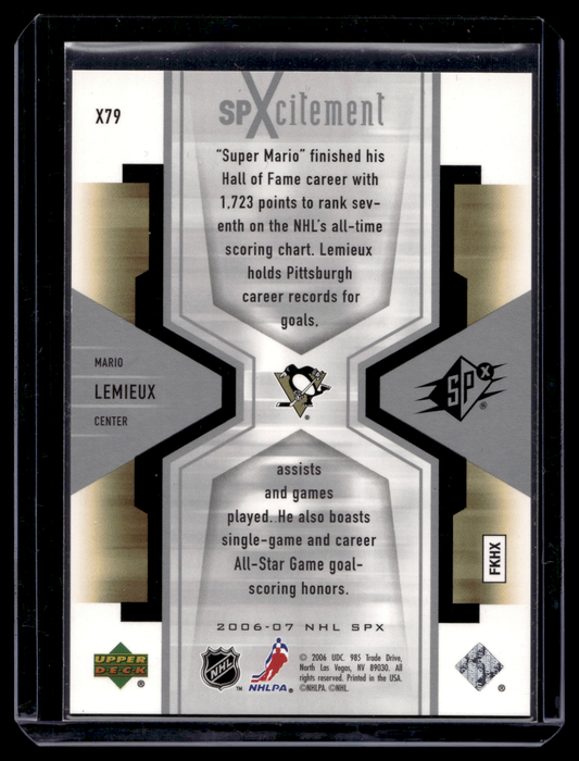 2006-07 Upper Deck SPx - SPXcitement - Spectrum - Mario Lemieux #X79 /99