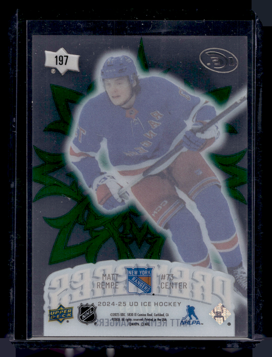 2024-25 Upper Deck Ice - Emerald Green - Ice Premieres - Matt Rempe #197 /199 RC