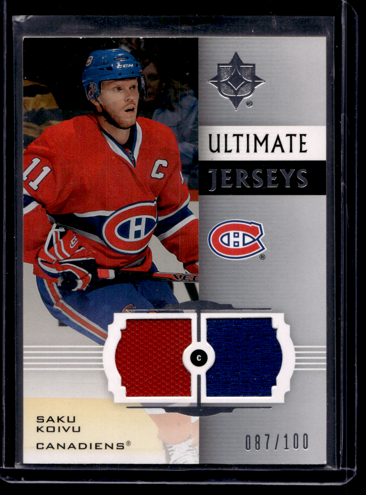 2007-08 Upper Deck Ultimate Collection - Ultimate Jerseys - Saku Koivu #UJ-SK /100