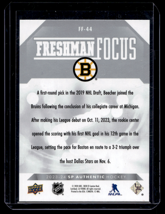 2023-24 Upper Deck SP Authentic - Freshman Focus - John Beecher #FF-44 RY