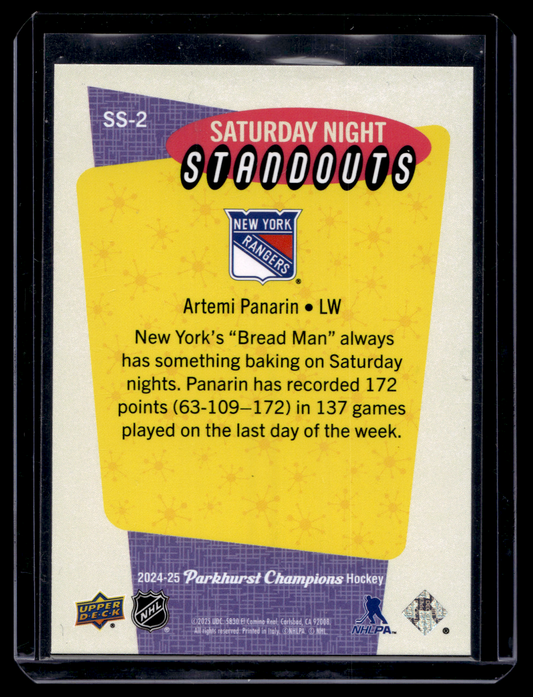 2024-25 Upper Deck Parkhurst Champions - Saturday Night Standouts - Artemi Panarin #SS-2