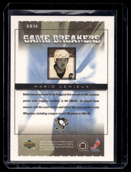 2005-06 Upper Deck Victory - Game Breakers - Mario Lemieux #GB36