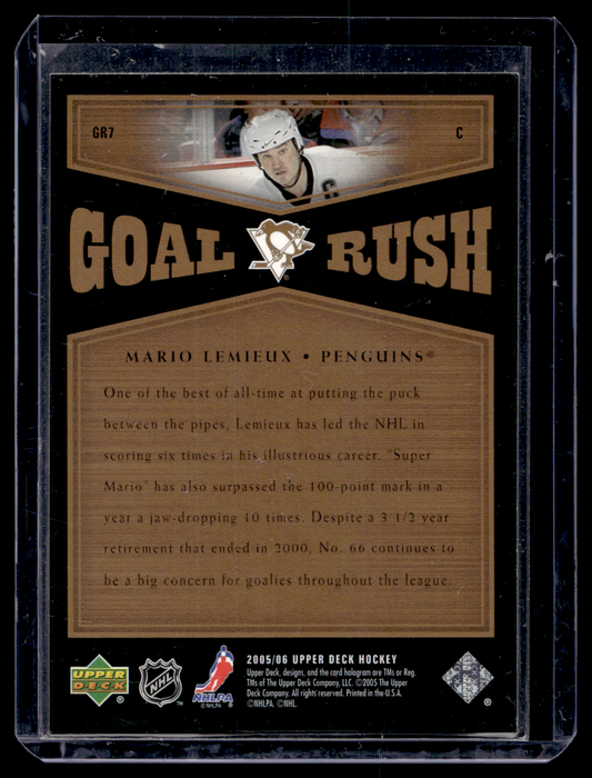 2005-06 Upper Deck - Goal Rush - Mario Lemieux #GR7