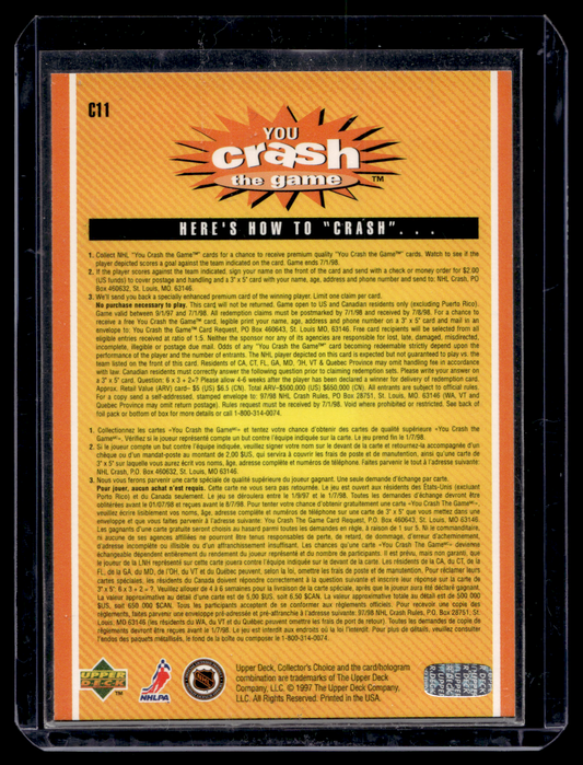 1997-98 Upper Deck Collector's Choice - You Crash the Game - vs. Phoenix - Saku Koivu #C11