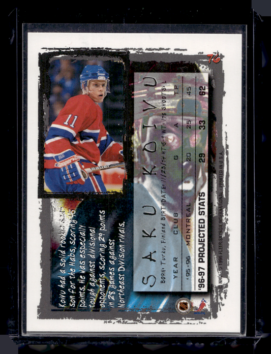 1996-97 Fleer NHL Picks - Saku Koivu #76