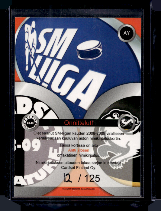 2008-09 Cardset Signature - Antti Ylönen /125