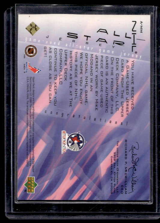 2001-02 Upper Deck - NHL All-Stars Jerseys - Mike Modano #A-MM
