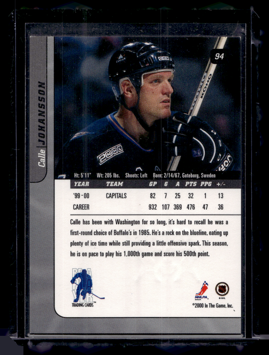 2000-01 In the Game Be A Player Signature Series - Sapphire Toronto Spring Expo - Calle Johansson #94 /10
