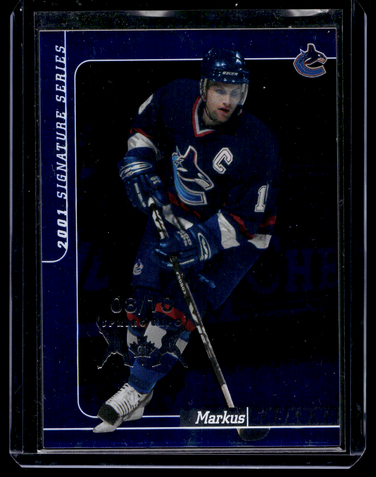 2000-01 In the Game Be A Player Signature Series - Sapphire Toronto Spring Expo - Markus Naslund #247 /10