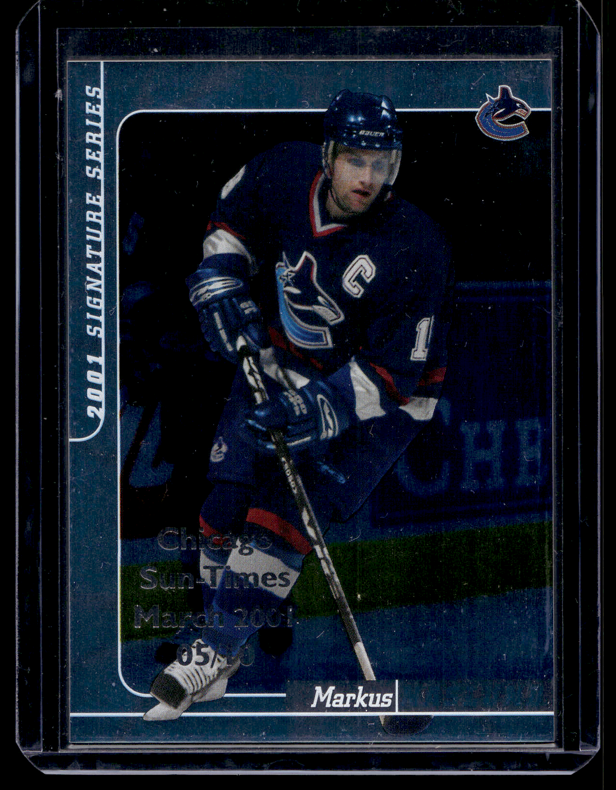 2000-01 In the Game Be A Player Signature Series - Chicago Sun-Times - Markus Naslund #247 /10