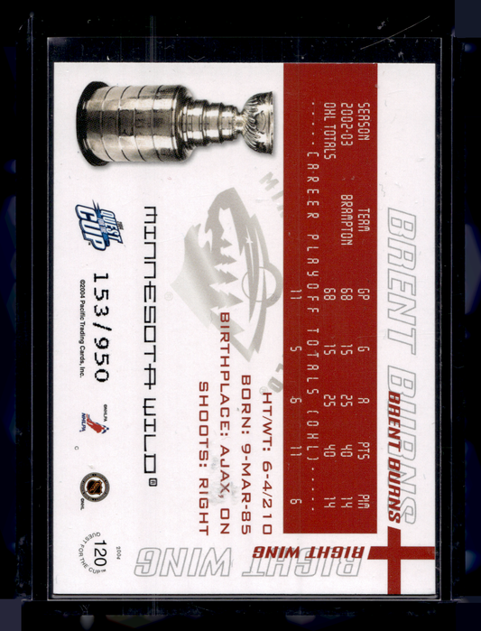 2003-04 Pacific Quest for the Cup - Brent Burns #120 /950 RC