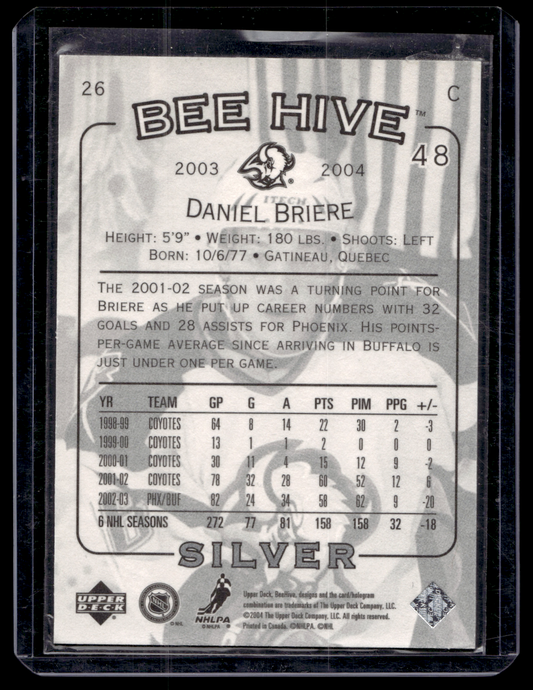 2003-04 Upper Deck Bee Hive - Silver - Daniel Briere #26 /67