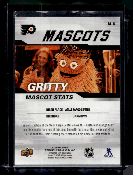 2022 Upper Deck National Hockey Card Day - Mascots - Gritty #M-5