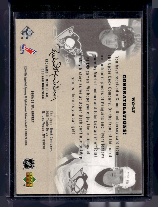 2005-06 Upper Deck SPx - Winning Combos - Gold - Mario Lemieux / John LeClair #WC-LF /99
