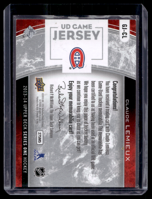 2013-14 Upper Deck - UD Game Jersey Series 1 - Claude Lemieux #GJ-CL