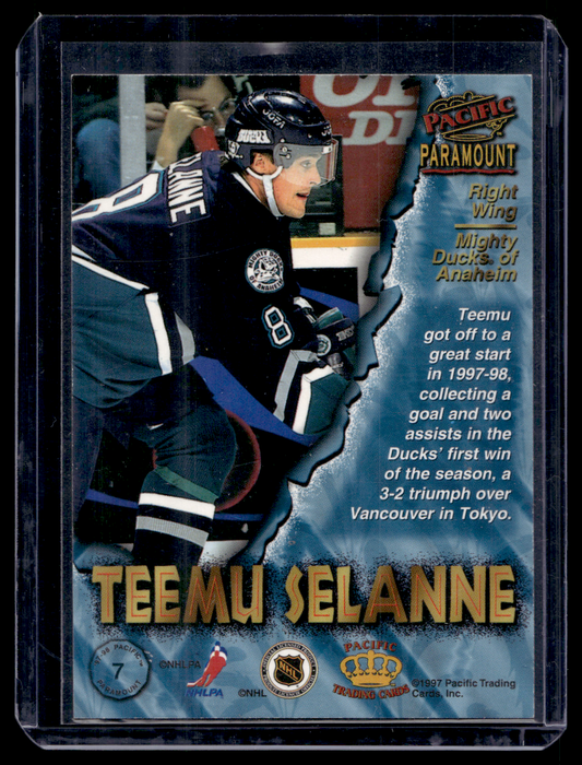 1997-98 Pacific Paramount - Ice Blue - Teemu Selanne #7
