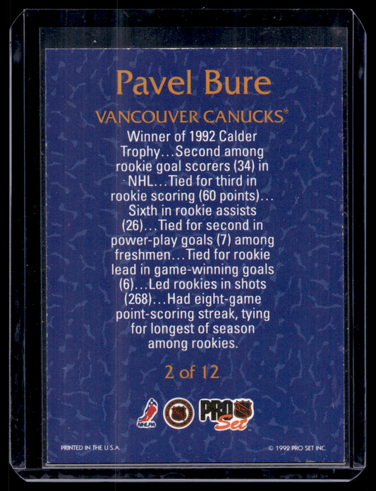 1992-93 Pro Set - Rookie Goal Leader - Pavel Bure #2