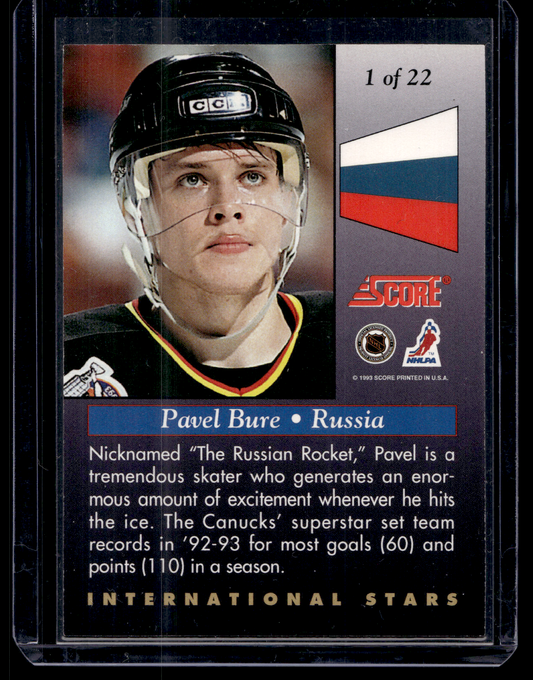 1993-94 Score - International Stars - Pavel Bure #1