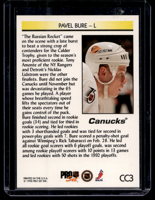 1992-93 Pro Set - Award Winners - Pavel Bure #CC3