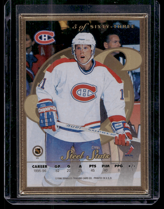 1996-97 Leaf Preferred - Steel - Gold - Saku Koivu #5